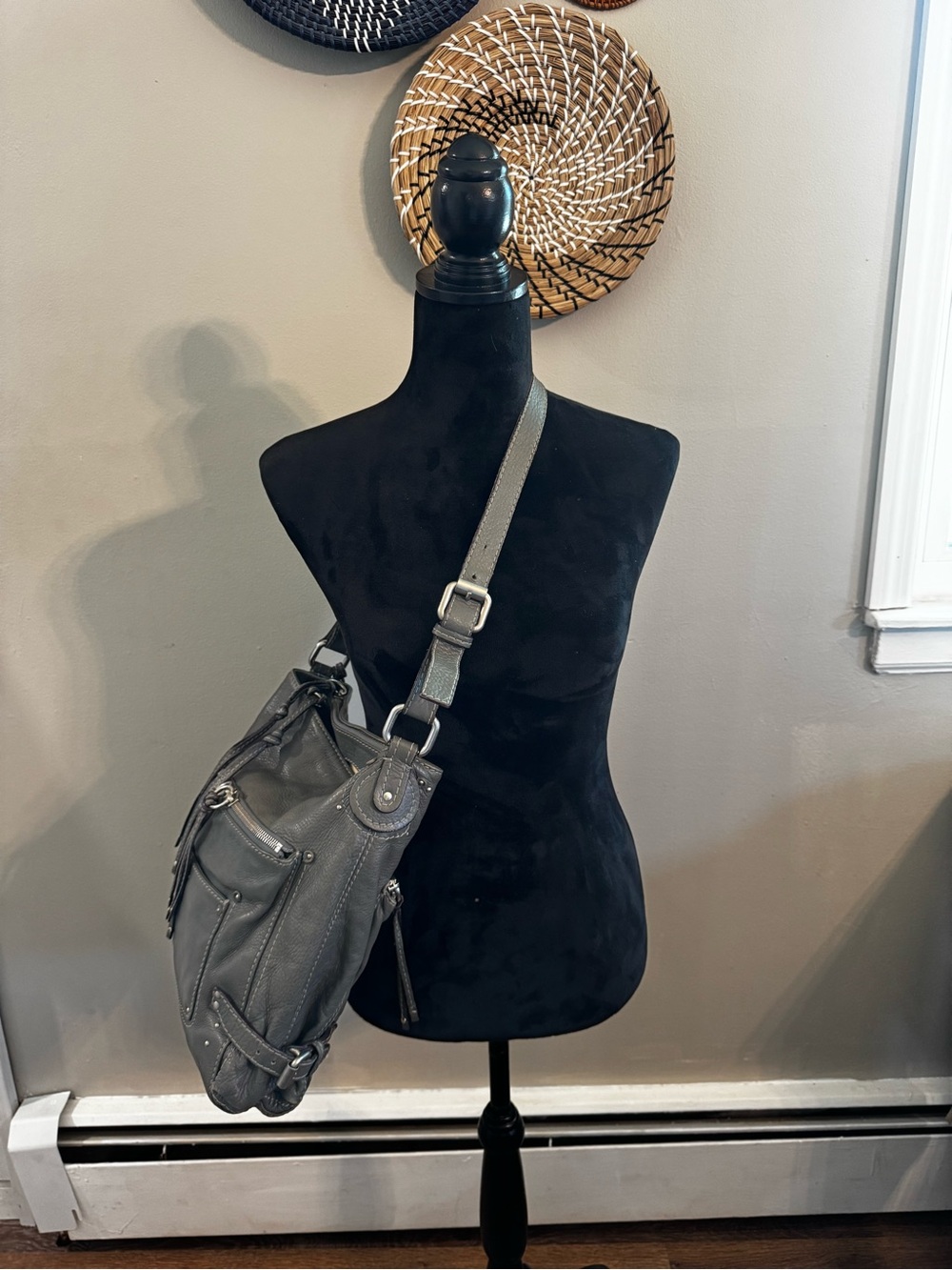Vintage Y2K Chloé Paddington Gray Leather Hobo Shoulder Bag - Picture 12 of 15